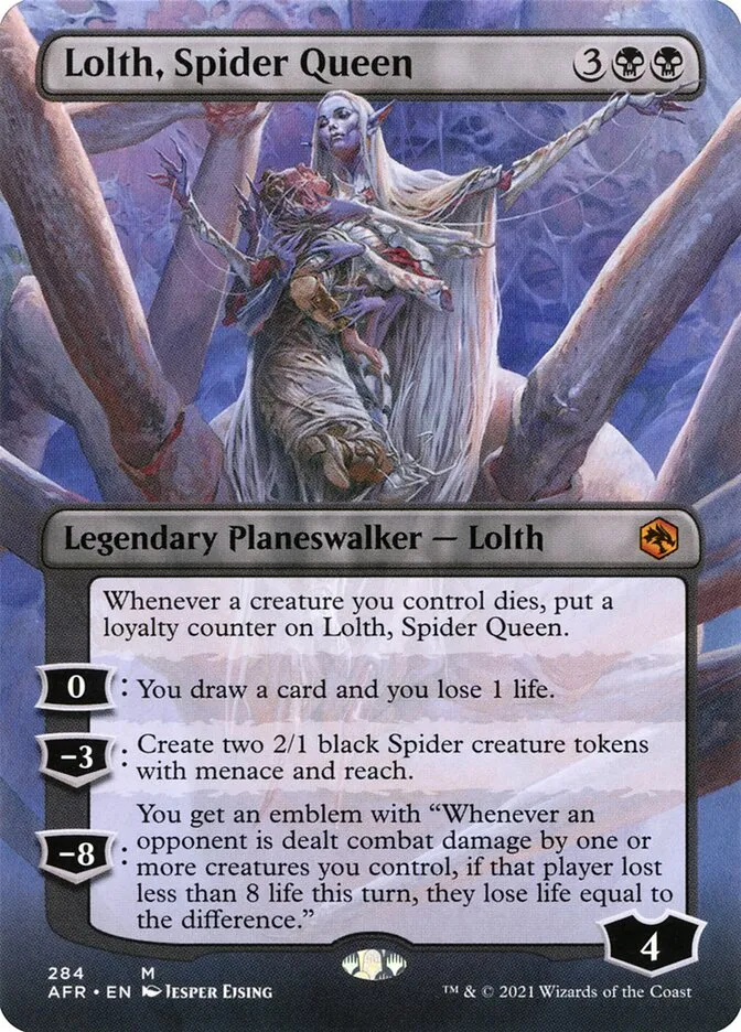 2021 Adventures in the Forgotten Realms Lolth, Spider Queen #284 mythic card image