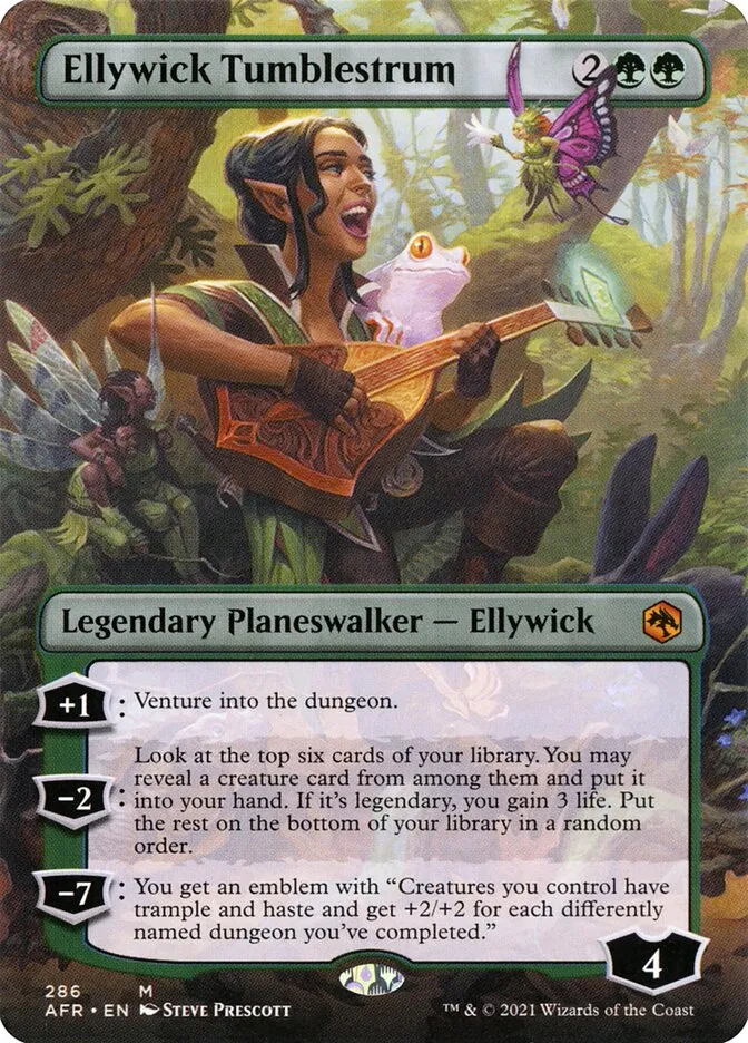 2021 Adventures in the Forgotten Realms Ellywick Tumblestrum #286 mythic card image