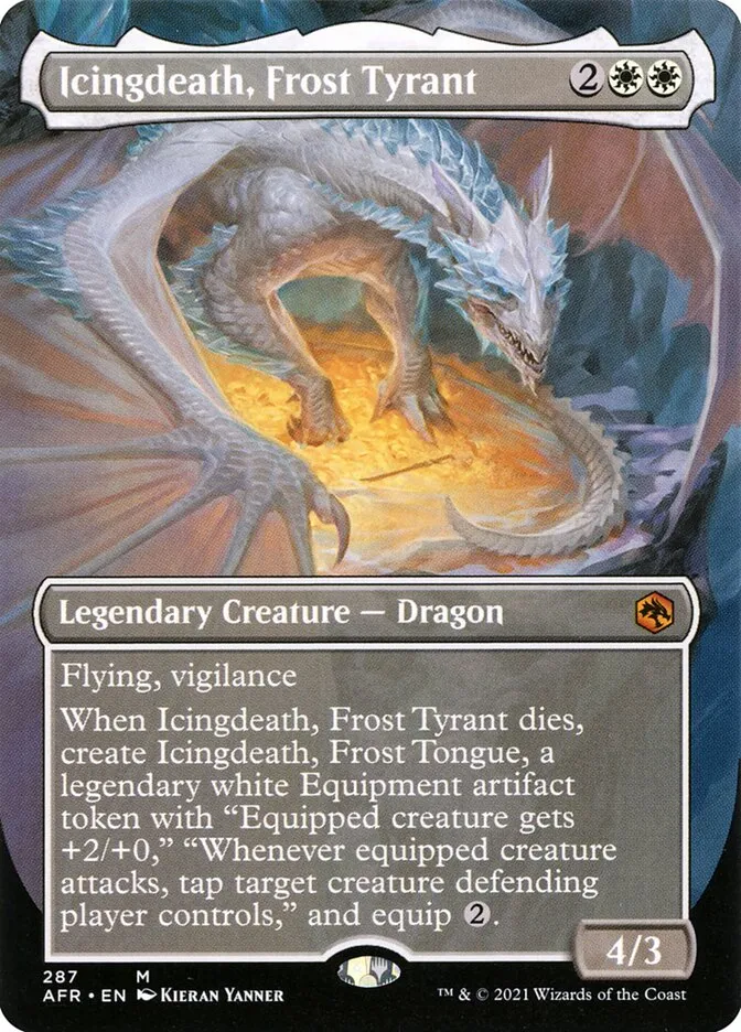 2021 Adventures in the Forgotten Realms Icingdeath, Frost Tyrant #287 mythic card image