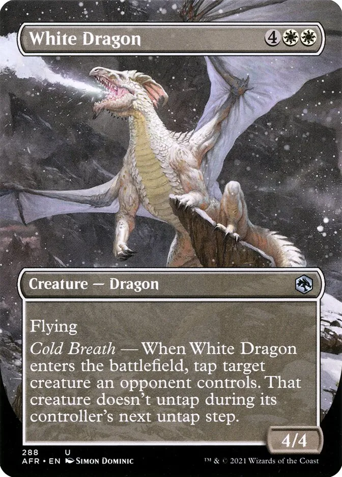 2021 Adventures in the Forgotten Realms White Dragon #288 uncommon card image