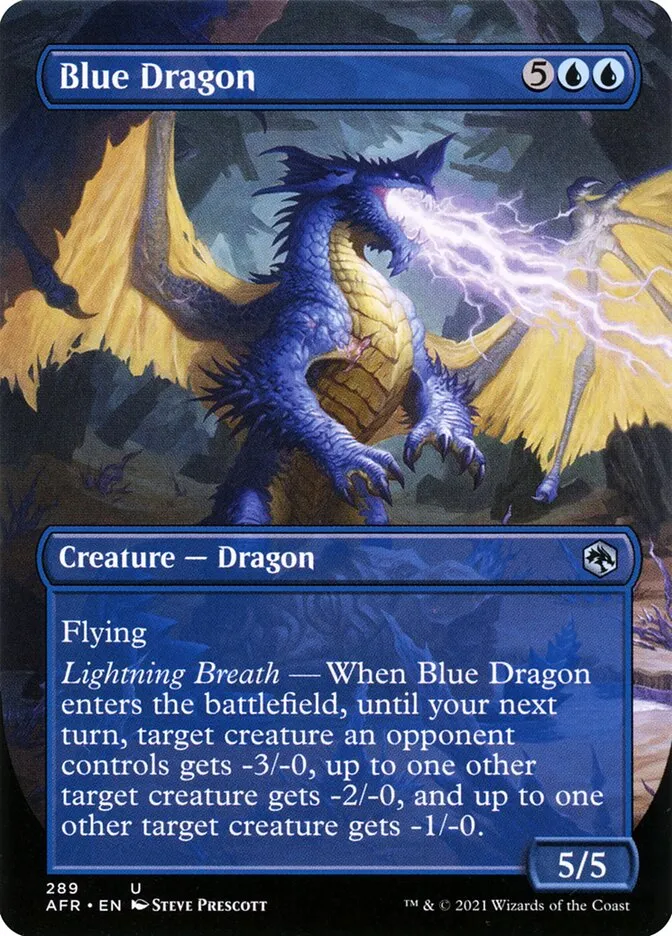 2021 Adventures in the Forgotten Realms Blue Dragon #289 uncommon card image