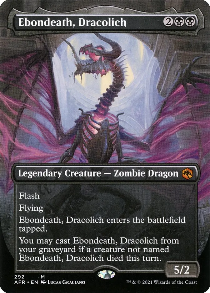 2021 Adventures in the Forgotten Realms Ebondeath, Dracolich #292 mythic card image
