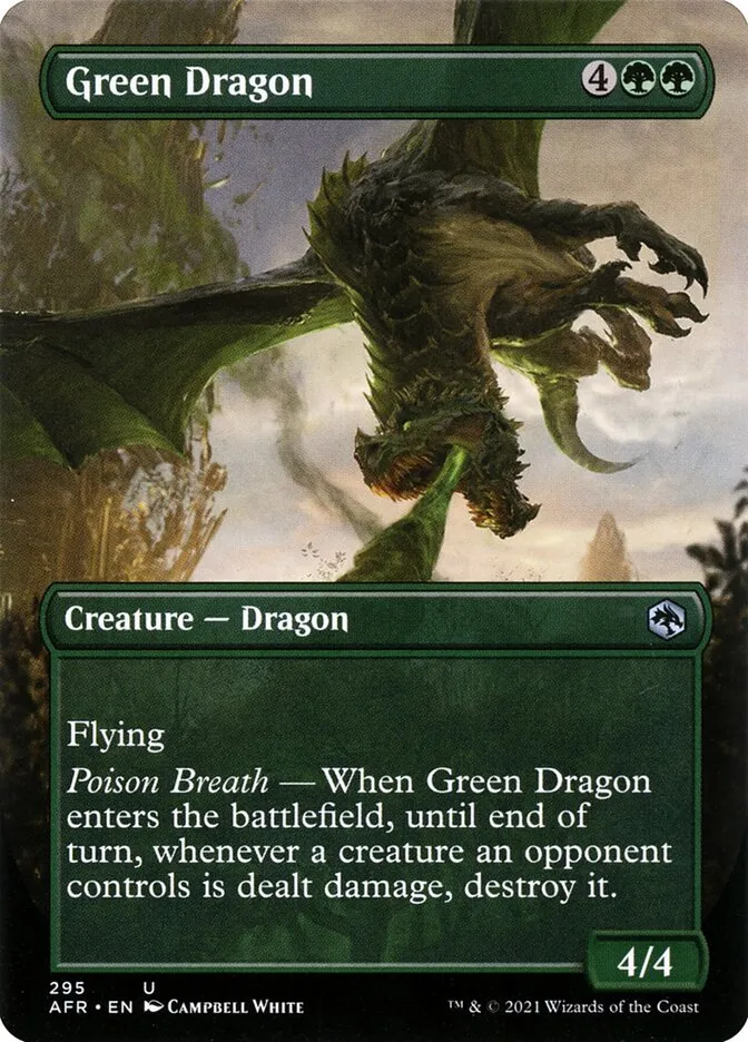 2021 Adventures in the Forgotten Realms Green Dragon #295 uncommon card image