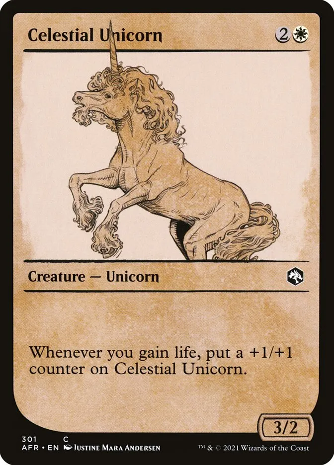 2021 Adventures in the Forgotten Realms Celestial Unicorn #301 common card image