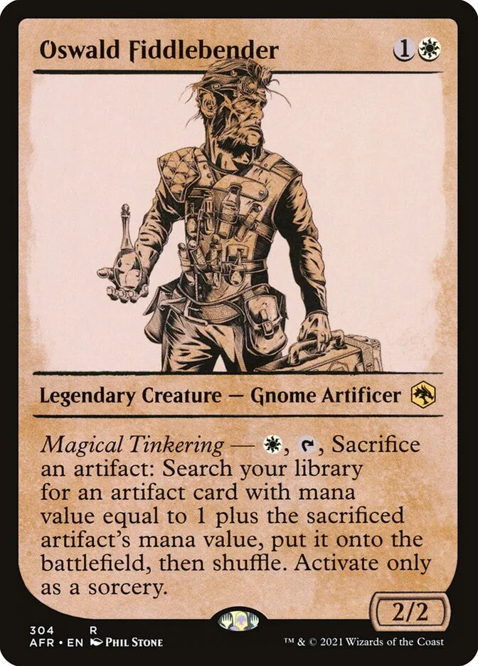 2021 Adventures in the Forgotten Realms Oswald Fiddlebender #304 rare card image