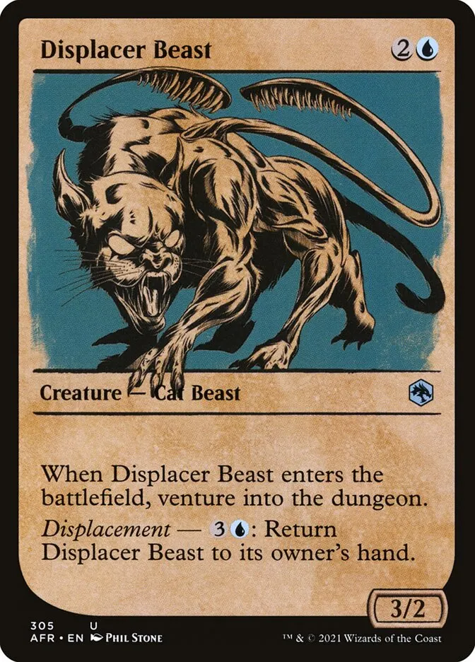 2021 Adventures in the Forgotten Realms Displacer Beast #305 uncommon card image