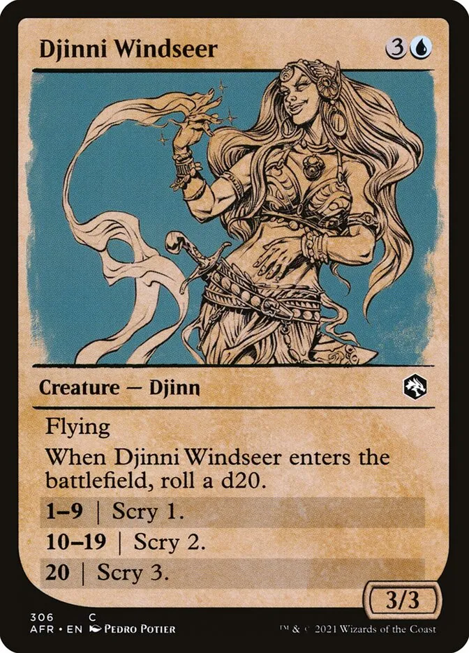 2021 Adventures in the Forgotten Realms Djinni Windseer #306 common card image