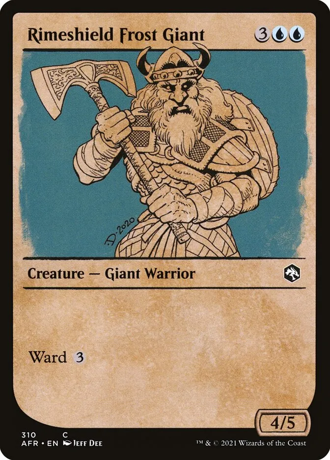 2021 Adventures in the Forgotten Realms Rimeshield Frost Giant #310 common card image