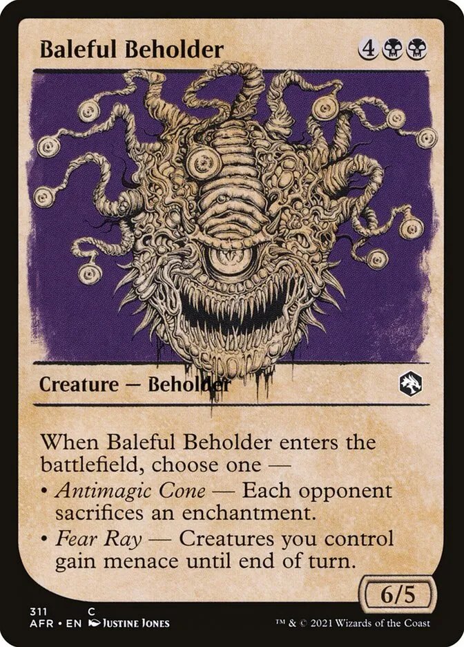 2021 Adventures in the Forgotten Realms Baleful Beholder #311 common card image
