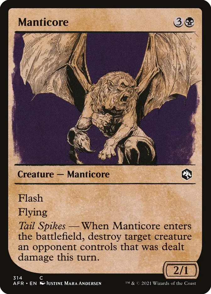 2021 Adventures in the Forgotten Realms Manticore #314 common card image