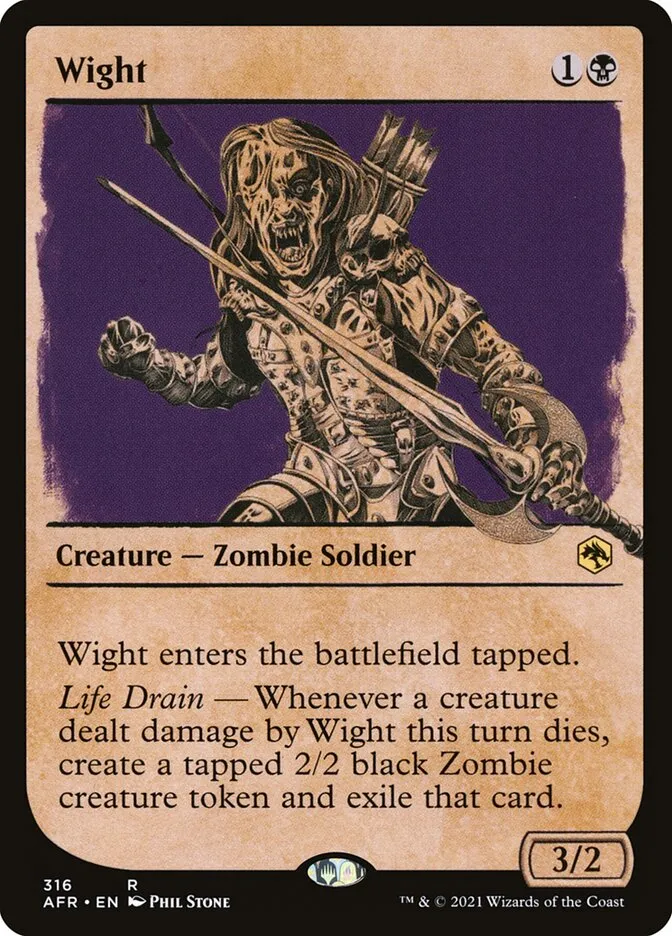 2021 Adventures in the Forgotten Realms Wight #316 rare card image