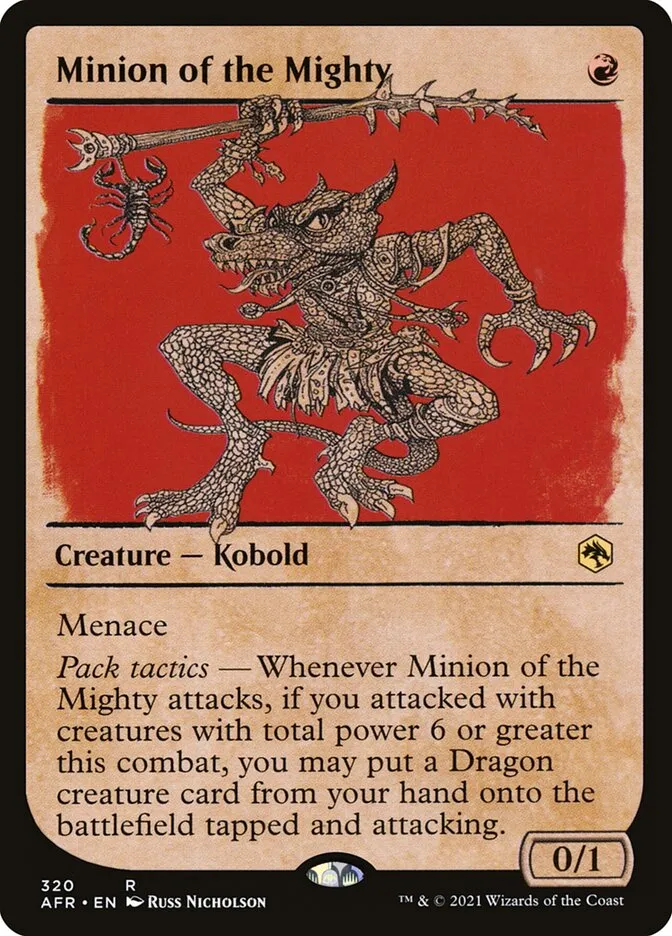 2021 Adventures in the Forgotten Realms Minion of the Mighty #320 rare card image