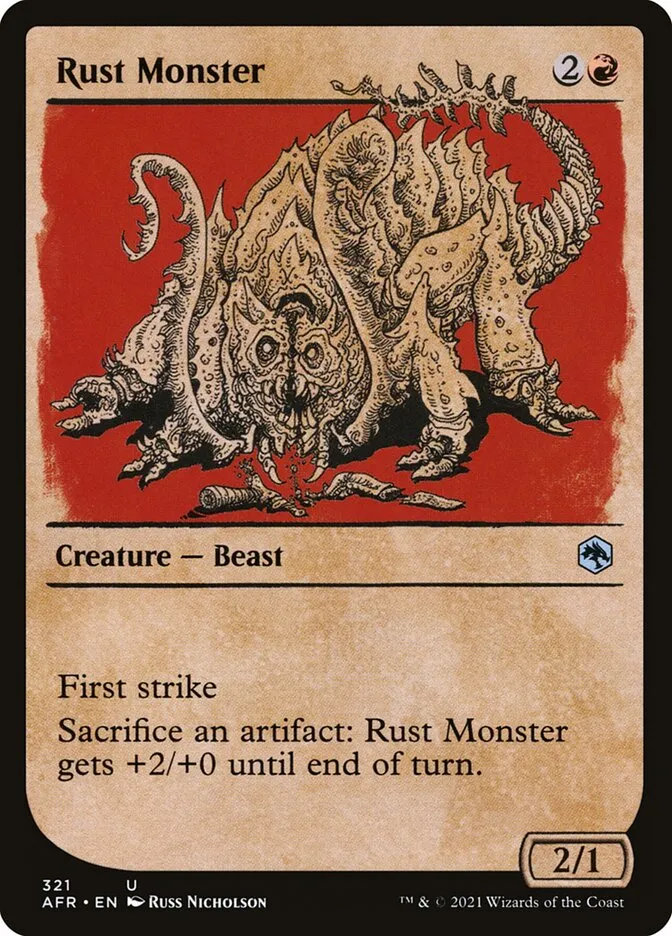 2021 Adventures in the Forgotten Realms Rust Monster #321 uncommon card image