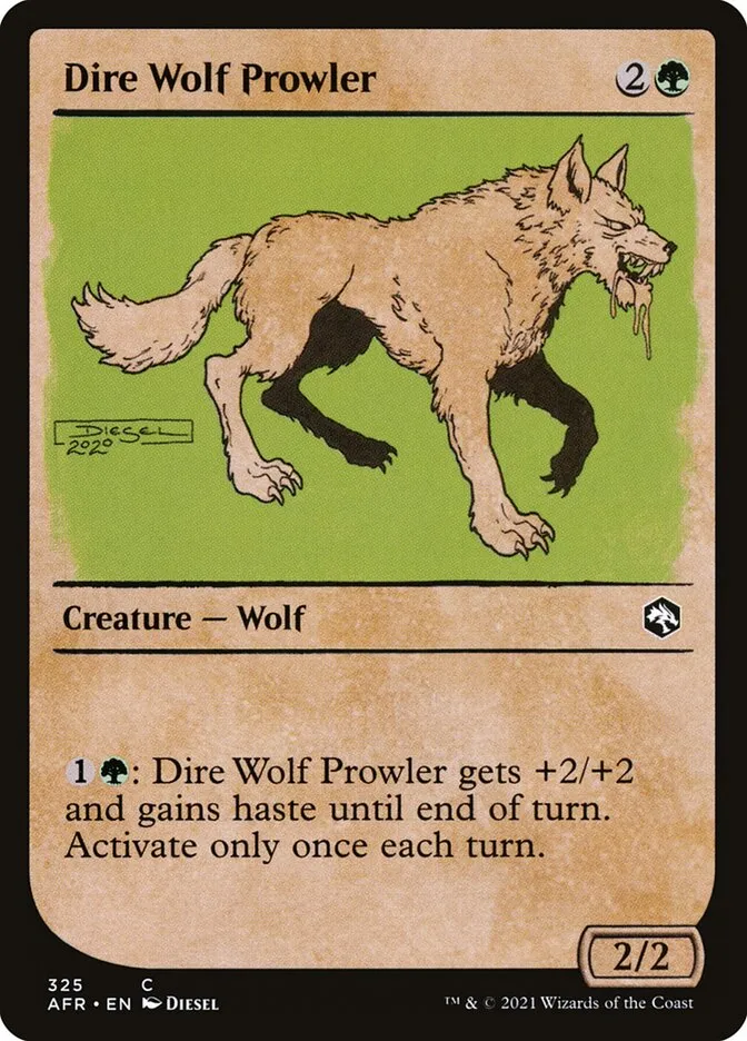 2021 Adventures in the Forgotten Realms Dire Wolf Prowler #325 common card image
