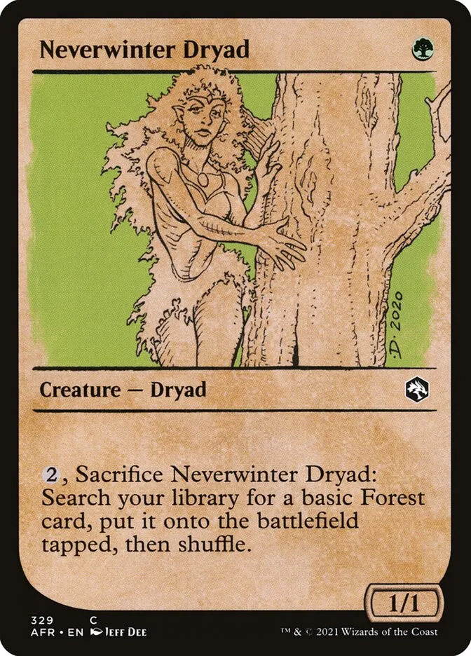2021 Adventures in the Forgotten Realms Neverwinter Dryad #329 common card image