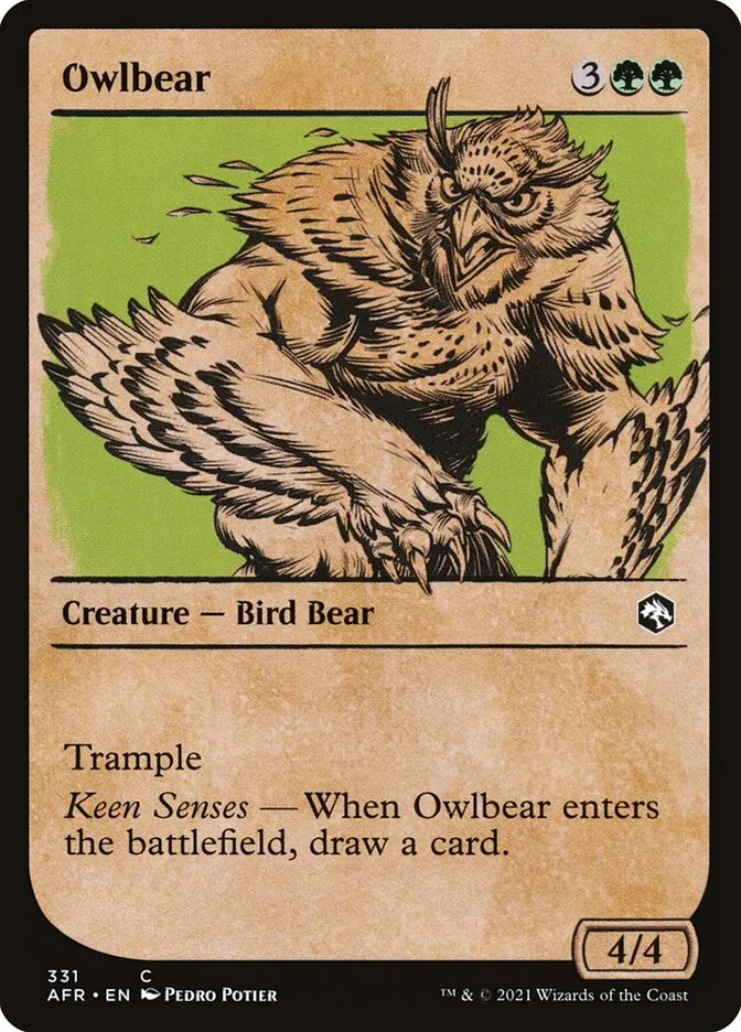 2021 Adventures in the Forgotten Realms Owlbear #331 common card image