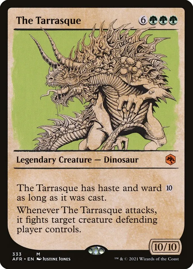 2021 Adventures in the Forgotten Realms The Tarrasque #333 mythic card image