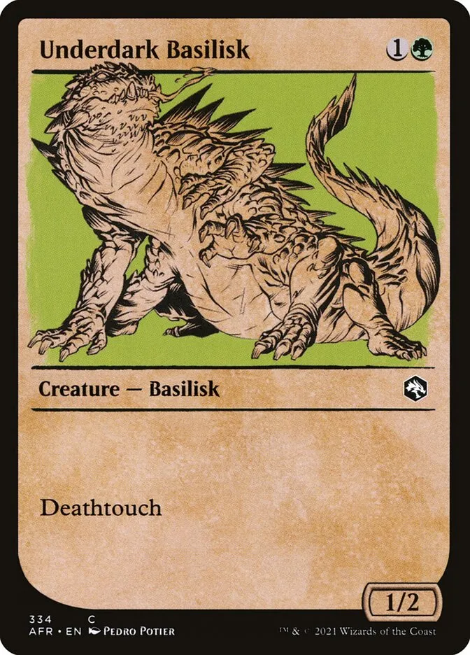 2021 Adventures in the Forgotten Realms Underdark Basilisk #334 common card image