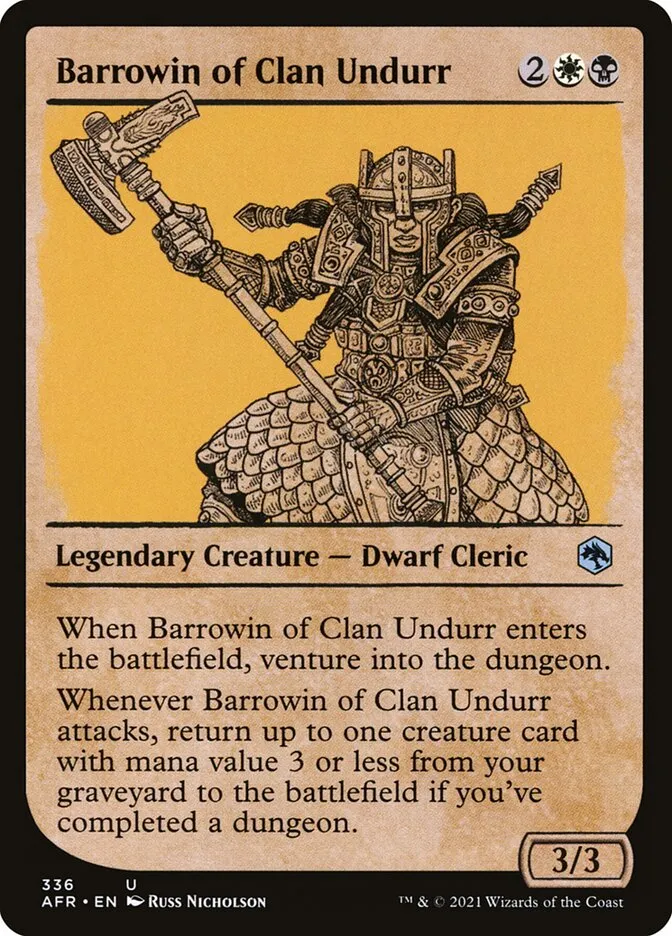 2021 Adventures in the Forgotten Realms Barrowin of Clan Undurr #336 uncommon card image
