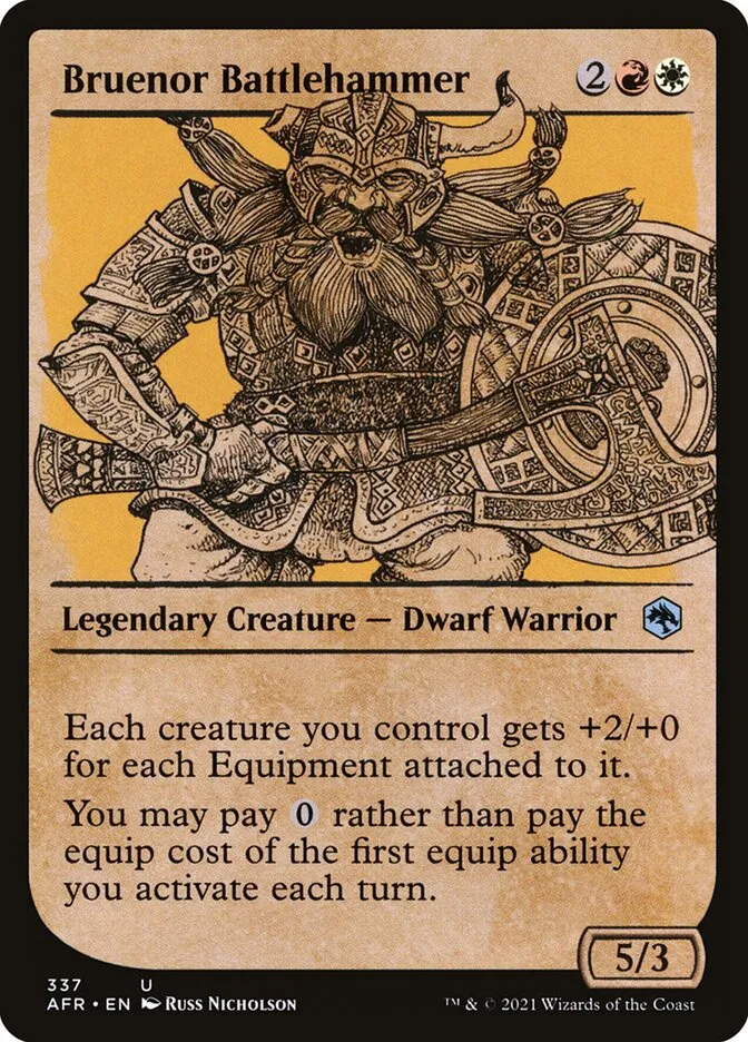 2021 Adventures in the Forgotten Realms Bruenor Battlehammer #337 uncommon card image