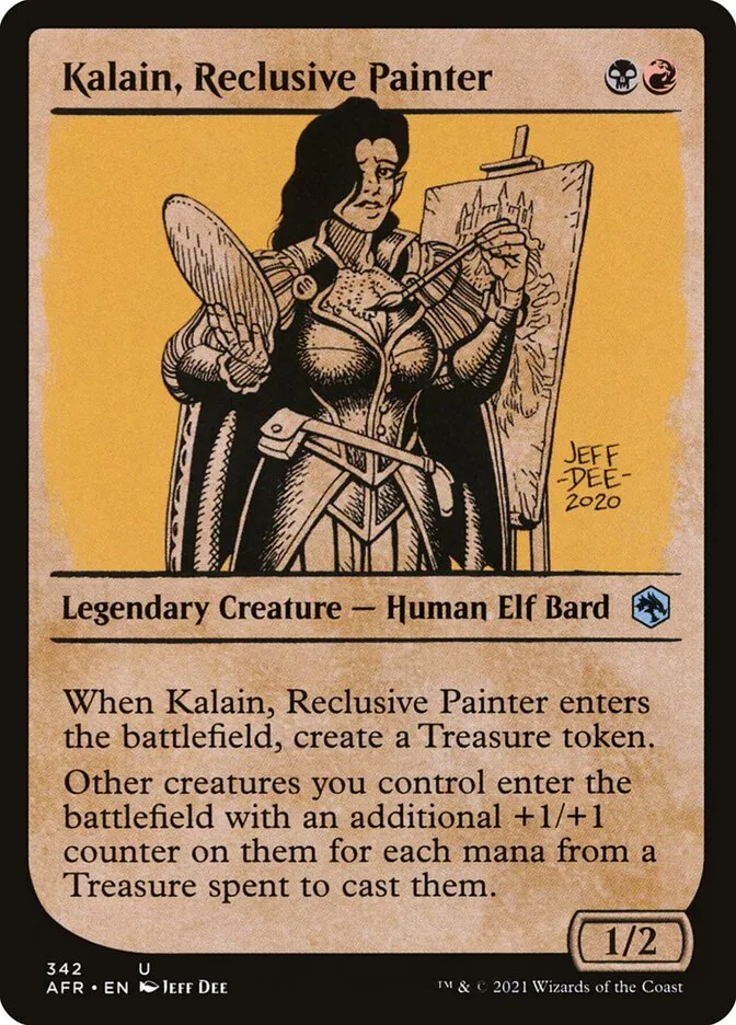 2021 Adventures in the Forgotten Realms Kalain, Reclusive Painter #342 uncommon card image
