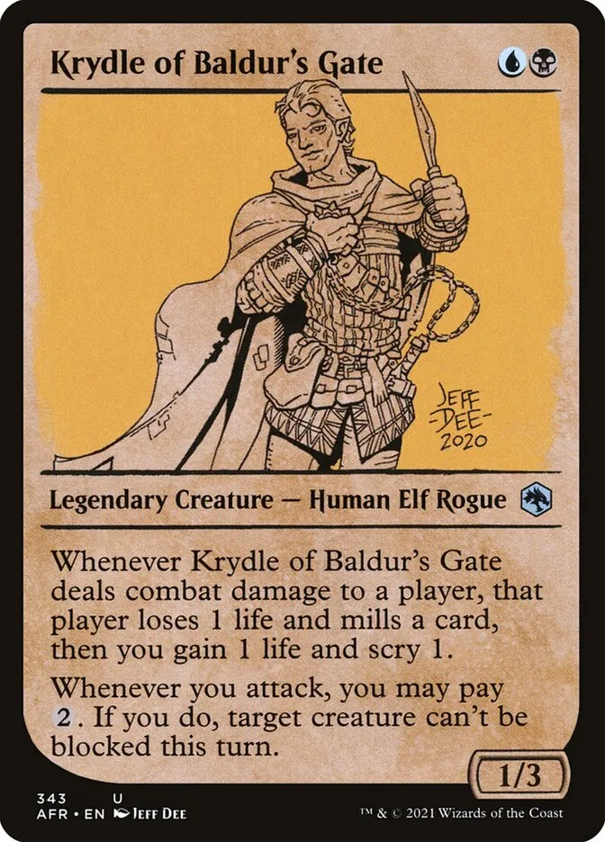 2021 Adventures in the Forgotten Realms Krydle of Baldur's Gate #343 uncommon card image