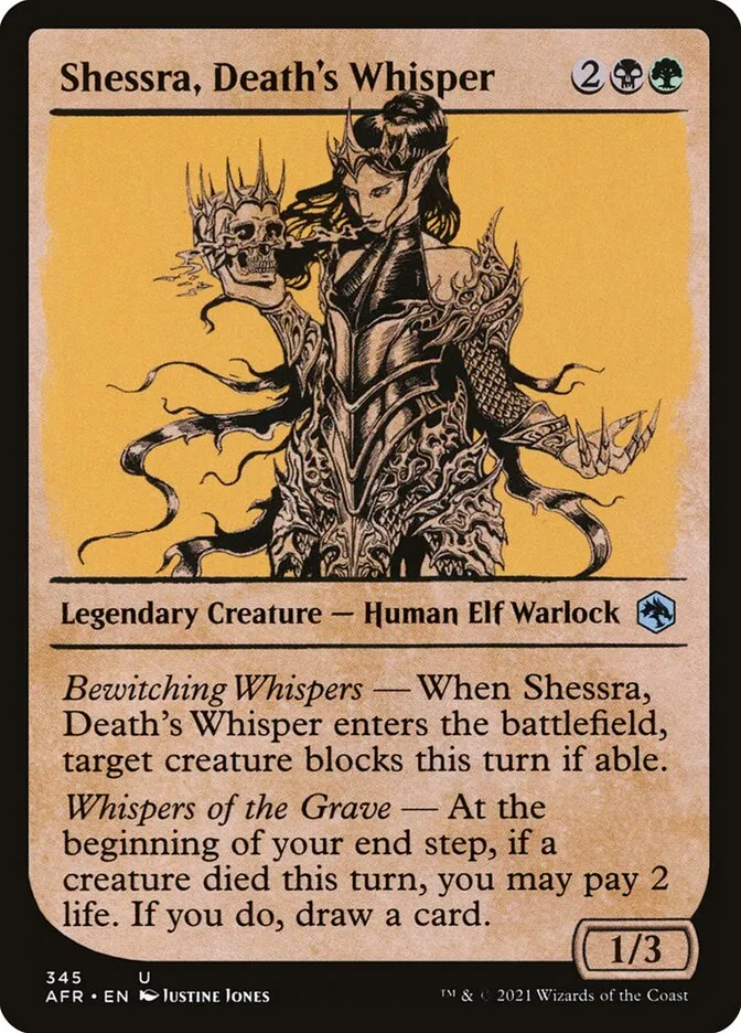 2021 Adventures in the Forgotten Realms Shessra, Death's Whisper #345 uncommon card image