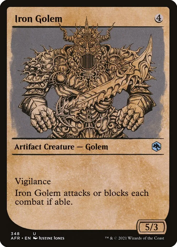 2021 Adventures in the Forgotten Realms Iron Golem #348 uncommon card image