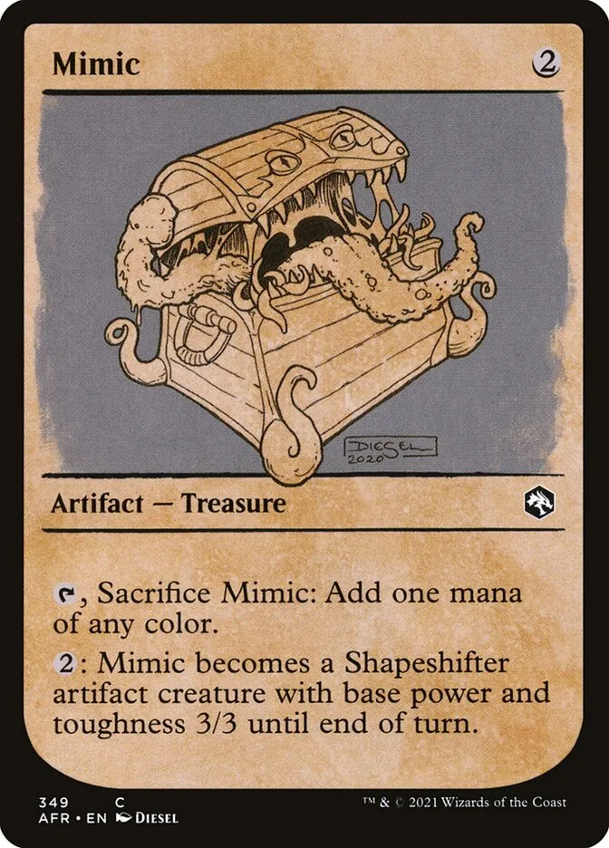 2021 Adventures in the Forgotten Realms Mimic #349 common card image