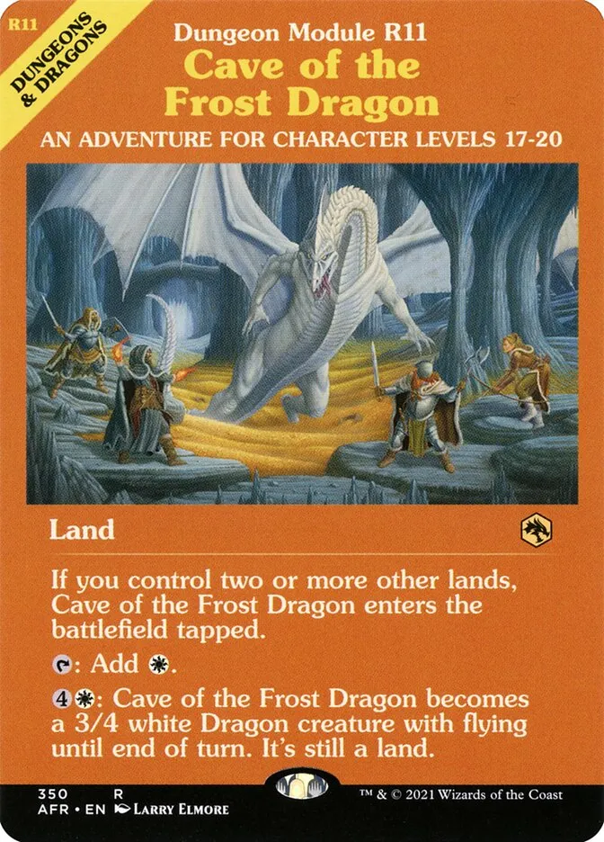 2021 Adventures in the Forgotten Realms Cave of the Frost Dragon #350 rare card image