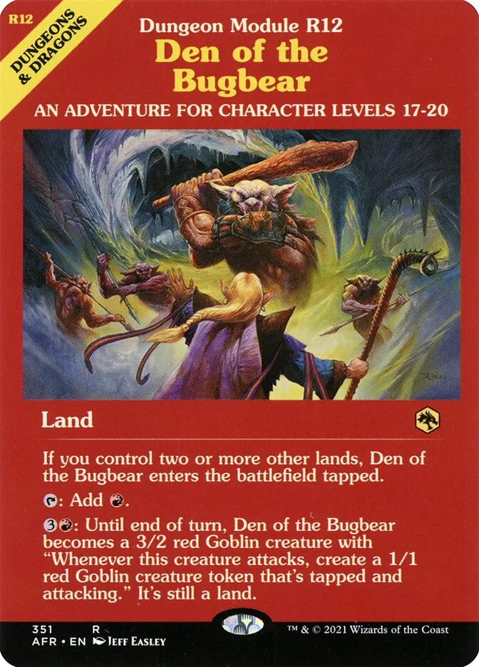 2021 Adventures in the Forgotten Realms Den of the Bugbear #351 rare card image