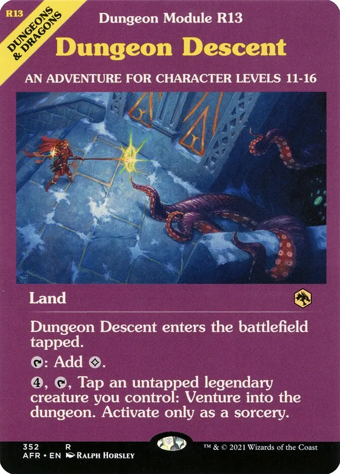 2021 Adventures in the Forgotten Realms Dungeon Descent #352 rare card image