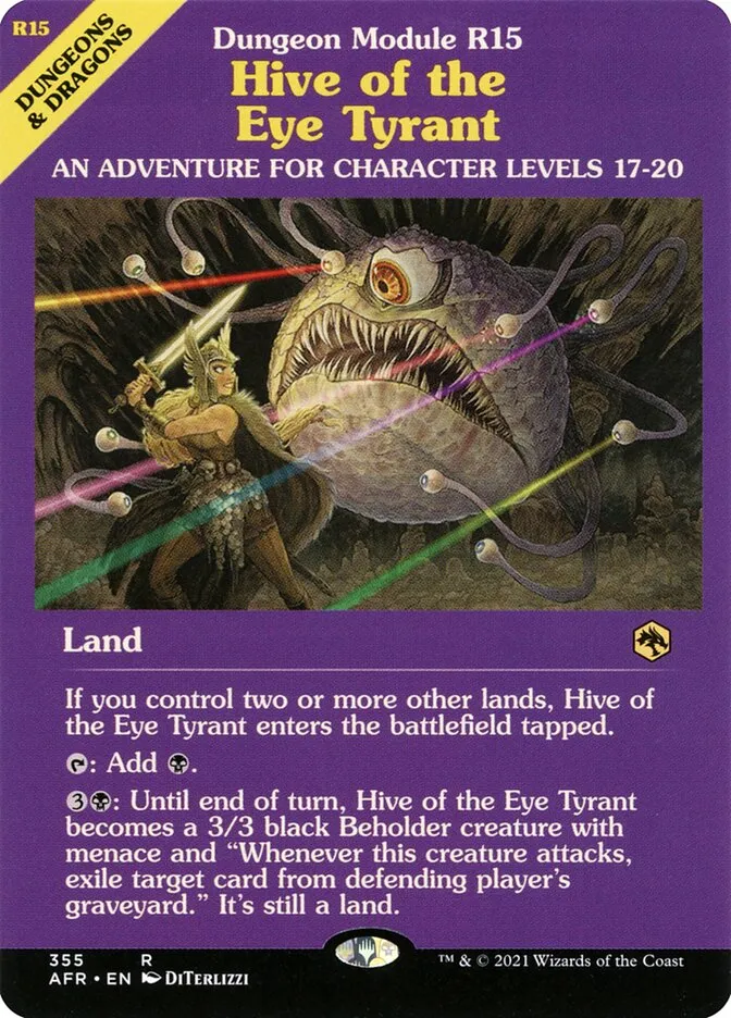 2021 Adventures in the Forgotten Realms Hive of the Eye Tyrant #355 rare card image