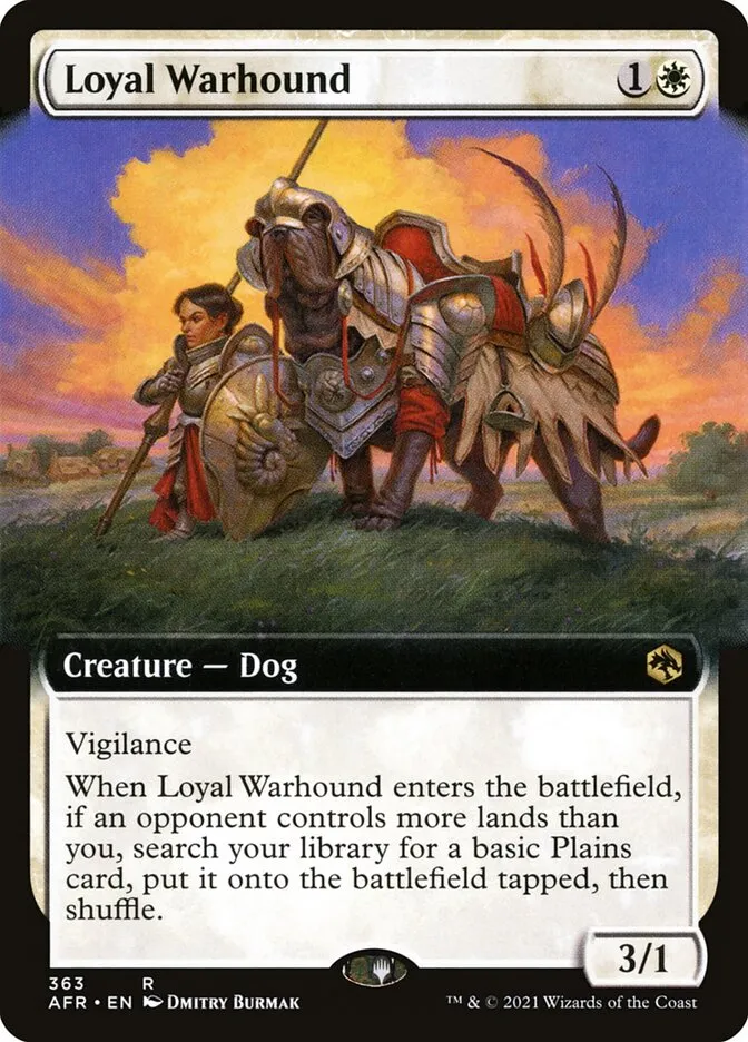 2021 Adventures in the Forgotten Realms Loyal Warhound #363 rare card image