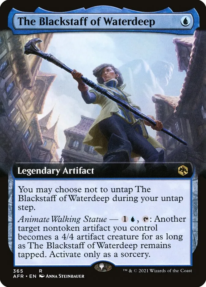 2021 Adventures in the Forgotten Realms The Blackstaff of Waterdeep #365 rare card image