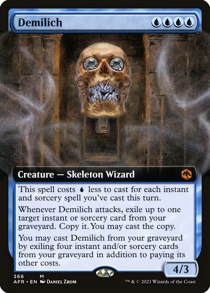 2021 Adventures in the Forgotten Realms Demilich #366 mythic card image