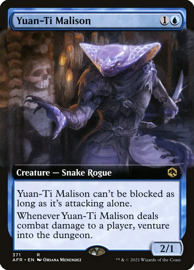 2021 Adventures in the Forgotten Realms Yuan-Ti Malison #371 rare card image