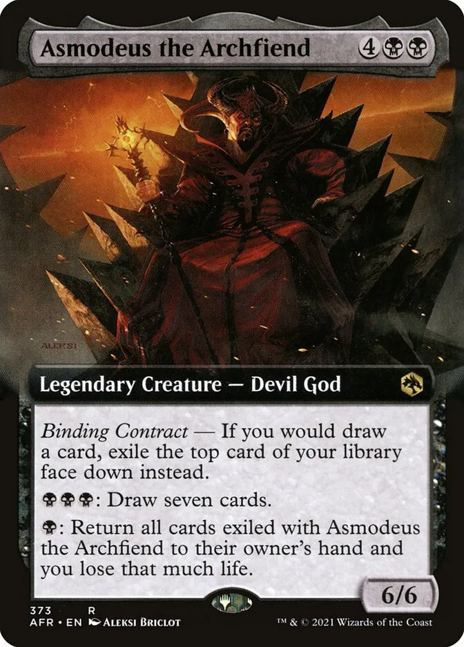 2021 Adventures in the Forgotten Realms Asmodeus the Archfiend #373 rare card image