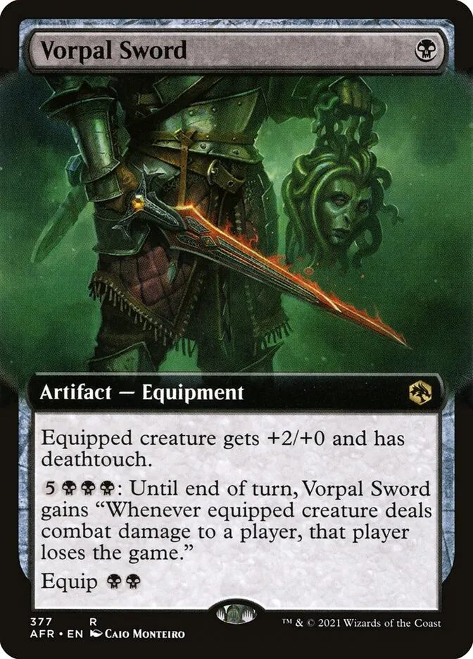 2021 Adventures in the Forgotten Realms Vorpal Sword #377 rare card image