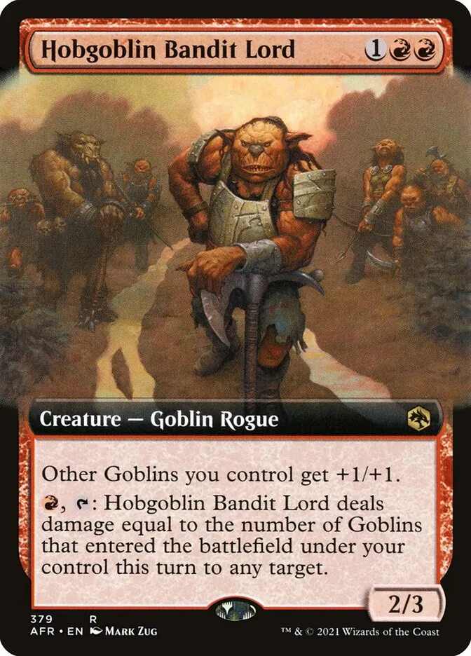 2021 Adventures in the Forgotten Realms Hobgoblin Bandit Lord #379 rare card image