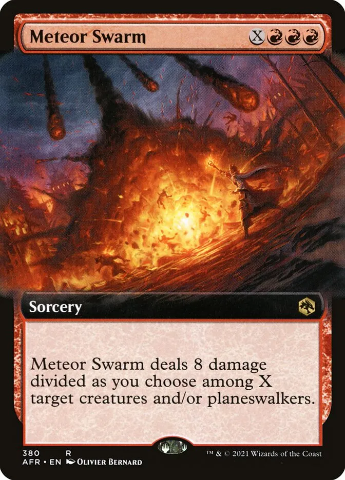2021 Adventures in the Forgotten Realms Meteor Swarm #380 rare card image