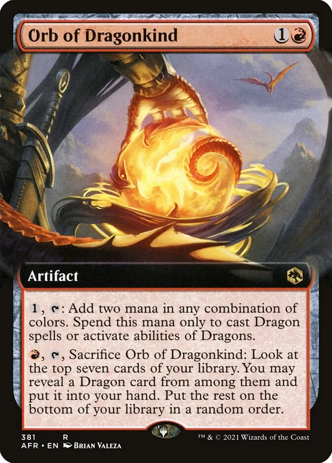 2021 Adventures in the Forgotten Realms Orb of Dragonkind #381 rare card image