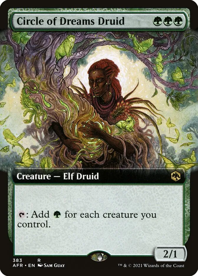2021 Adventures in the Forgotten Realms Circle of Dreams Druid #383 rare card image