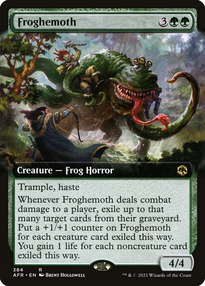 2021 Adventures in the Forgotten Realms Froghemoth #384 rare card image