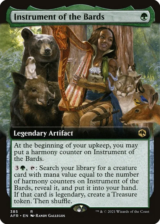 2021 Adventures in the Forgotten Realms Instrument of the Bards #385 rare card image