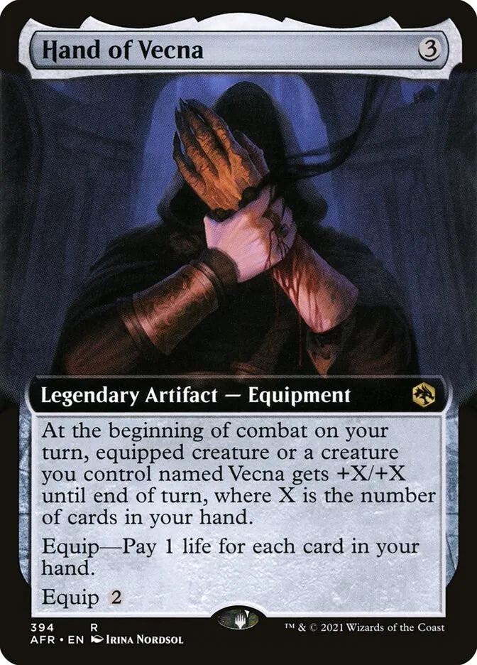 2021 Adventures in the Forgotten Realms Hand of Vecna #394 rare card image