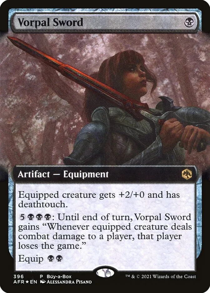 2021 Adventures in the Forgotten Realms Vorpal Sword #396 rare card image