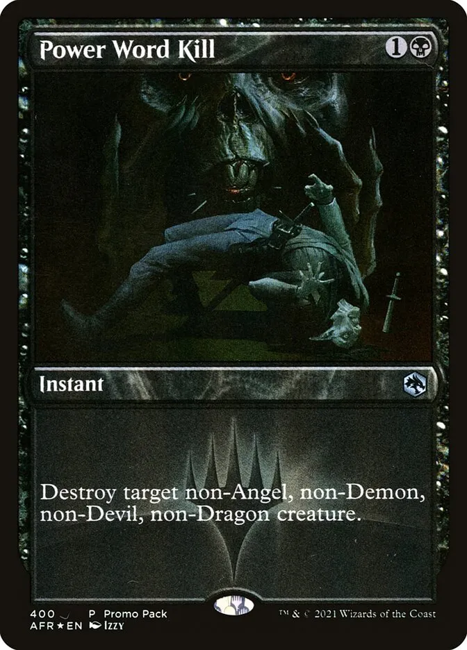 2021 Adventures in the Forgotten Realms Power Word Kill #400 uncommon card image