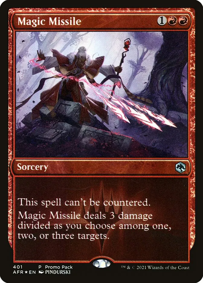 2021 Adventures in the Forgotten Realms Magic Missile #401 uncommon card image