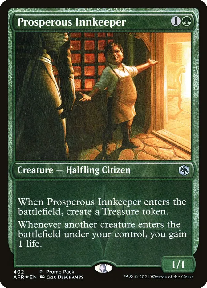 2021 Adventures in the Forgotten Realms Prosperous Innkeeper #402 uncommon card image